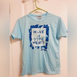 Yonex light blue badminton shirt (women)
